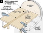 woodworking jigs - Circle sanding jig