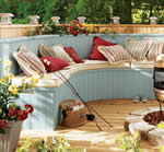 outdoor curved bench plans