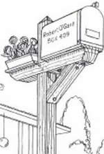 Mailbox post plans withplanter