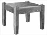 mission footstool plans with leather top