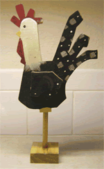 woodcraft patterns - rooster on stand