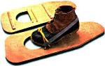 Homemade snow shoes