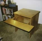 Computer desk plans with typing stand