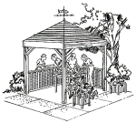 square framed gazebo plans with roof
